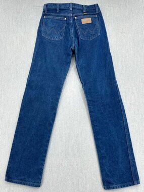 Wrangler Jeans Mens 29x34 Blue 13MWZ Cowboy Cut Rigid Slim Fit Denim High Rise